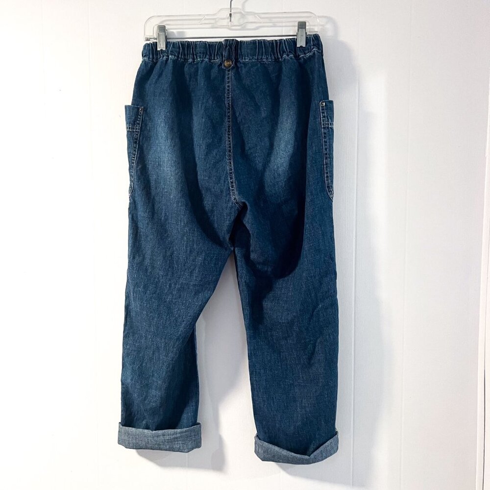 Denim Cargo Cropped Pants Medium - Picture 8 of 15